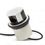 STILO 3X230V+2XUSB beépíthető elosztó kerek STI1625