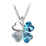 Strasszos négylevelű lóhere nyaklánc