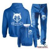 Strong like a wolf kék melegítő -prémium (a nadrág S-es méretben rendelhető)