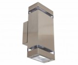 Strühm Gardenya 255x110 mm matt króm szögletes oldalfali lámpa, GU10-es foglalattal