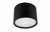 Strühm Rolen 7 W-os ø100 mm fekete színű kerek natúr fehér mennyezeti lámpa IP20-as védettségű