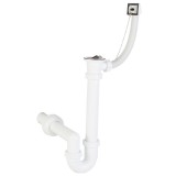 Styron 6/4˝ - NA40 műanyag csőszifon túlfolyóval, leeresztőszeleppel