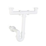 Styron 639-2 kétmedencés csőszifon 40 mm-es elfolyással