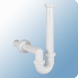 Styron egymedencés mosogató csőszifon Ø40 mm-es elfolyással