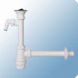 Styron mosdó búraszifon mosógép csatlakozóval leeresztővel 32mm-es elfolyással