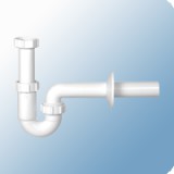 Styron mosdó csőszifon Ø32 mm-es elfolyással