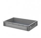 STYRON Szürke láda, erősített méhsejtes alj, zárt markolattal, 60x40x12 mm