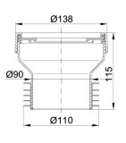 Styron Wc bekötő egyenes