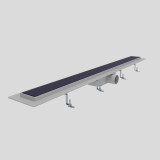 STYRON zuhanyfolyóka 700-as fekete edzett,savmart üveg fedéllel (STY-G3-70)