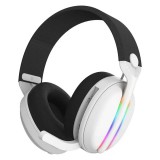 Subsonic 147439 Headset Vezetékes és vezeték nélküli Fejpánt USB C-típus Bluetooth Fehér Gamer