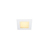 Süllyesztett lámpa, 9x9cm, fehér, 3000K melegfehér, 445 lm, CRI 90, 90°, SLV Frame Basic 112721
