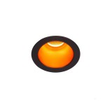 Süllyesztett lámpa, arany színű belső festés, fekete, 2900K melegfehér, 470 lm, CRI 90, 25°, SLV Horn Magna 1002594