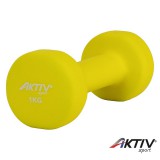 Súlyzó neoprén Aktivsport 1 kg sárga
