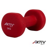 Súlyzó neoprén Aktivsport 3 kg piros