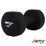 Súlyzó neoprén Aktivsport 8 kg fekete