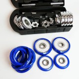 Súlyzókészlet 20 kg krómozott, levehető gumiborítással PRO-Sport