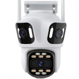 SUMKER 3MP Vezeték Nélküli Biztonsági Kamera 3 Lencsével, Icsee Alkalmazással