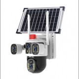 SUMKER 4G Sim Kártyás Napelemes Biztonsági Kamera Dupla Lencsével, T49H-4G