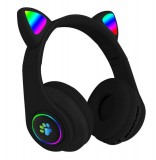 SUMKER Cat Vezeték Nélküli Világító Fejhallgató Bluetooth 5.0 fekete