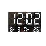 SUMKER Digitális falióra asztali ébresztőóra naptár hőmérő fehér számlapos GH0717L