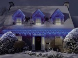 SUMKER Karácsonyi Jégcsap fényfüzér 188 Ledes 8 m hosszú kék