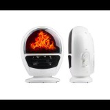 SUMKER RAF Elektromos Retro Lánghatású Ventillátoros Fűtőtest, 1500W, Fehér, R-1600