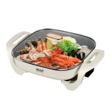 SUMKER RAF Tapadás Mentes Elektromos Serpenyő Ételmelegítő és Sütő Főzőedény 5L