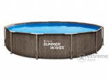 Summer Waves rattan mintájú fémlábas medence vízforgatóval és szűrővel, 3,66m