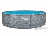 Summer Waves Summer Wawes fémlábas mintás medence 4,88mx122cm, SkimmerPlus 2in1 víztisztító- és forgatóval, létrával, aljtakaróval