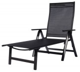 Sun-Garden SUN GARDEN LONDON állítható fém kerti nyugágy - fekete/antracit