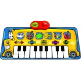 SUN LIN TOYS Iskolabusz mintás zenélő játszószőnyeg - 120 x 52 cm