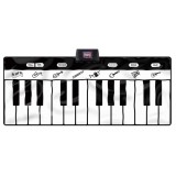 SUN LIN TOYS Óriás zongora zenélő játszószőnyeg, fekete-fehér - 180 x 82 cm