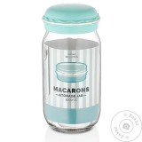 Sun Plastik Macaron üveg tároló fedővel, 1 L