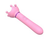 Sunfo - 2in1 mellbimbó vibrátor (pink)