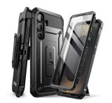 SUPCASE UNICORN BEETLE PRO műanyag telefonvédő (360°-os védelem, erős ütésállóság, műanyag előlap) FEKETE Samsung Galaxy S25 FE (SM-S731)