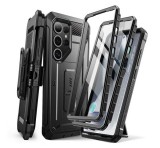 SUPCASE UNICORN BEETLE PRO műanyag telefonvédő (360°-os védelem, erős ütésállóság, műanyag előlap) FEKETE Samsung Galaxy S25 Ultra (SM-S938)
