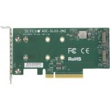 SuperMicro 2xM.2 bővítő kártya PCIe (AOC-SLG3-2M2-O) (AOC-SLG3-2M2-O) - Bővítő kártyák