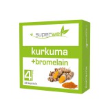 Superwell Kurkuma + Bromelain (36 kap.)