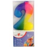 Susy Card Szivárvány színű számos gyertya - 2