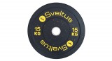 Sveltus bumper olimpiai gumírozott, fém crossfit súlytárcsa, 15 kg