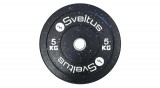 Sveltus bumper olimpiai gumírozott, fém crossfit súlytárcsa, 5 kg