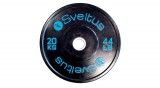Sveltus olimpiai gumírozott, fém súlytárcsa súlyemeléshez, 20 kg