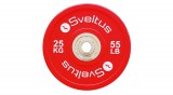 Sveltus olimpiai műanyag borítású, fém súlytárcsa súlyemeléshez, 25 kg