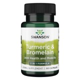 Swanson Turmeric & Bromelain (60 kap.)
