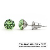 SWAROVSKI Jazzy kristályos fülbevaló Libra - Kerek Peridot
