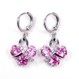 Swarovski Polly kristályos fülbevaló - Rózsaszín