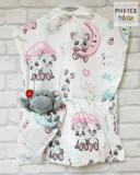 Sweet Panda fehér ovis zsák (579/F)