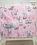 Sweet Panda,rózsaszín- zsebes tároló (579/R)