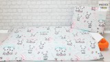 Sweet Panda szürke, gyermek,-ovis ágynemű 90x140 (579/Sz)