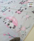 Sweet Panda szürke textil (579/Sz)